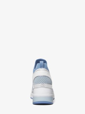 Sneaker Georgie aus Leder und strukturiertem Strick image number 2