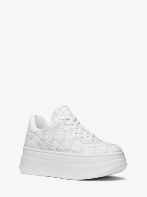 마이클 코어스 Michaelkors Hayes Empire Signature Logo Platform Sneaker,OPWHT MULTI