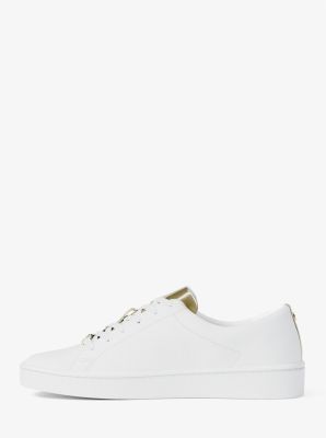 Keaton Metallic and Leather Sneaker in PALE GOLD | Michael Kors