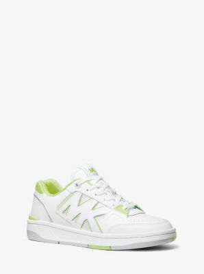 Michael Kors Rebel Leather Sneaker In Green