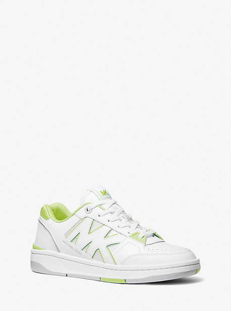 Michael Kors Rebel Leather Sneaker In Green