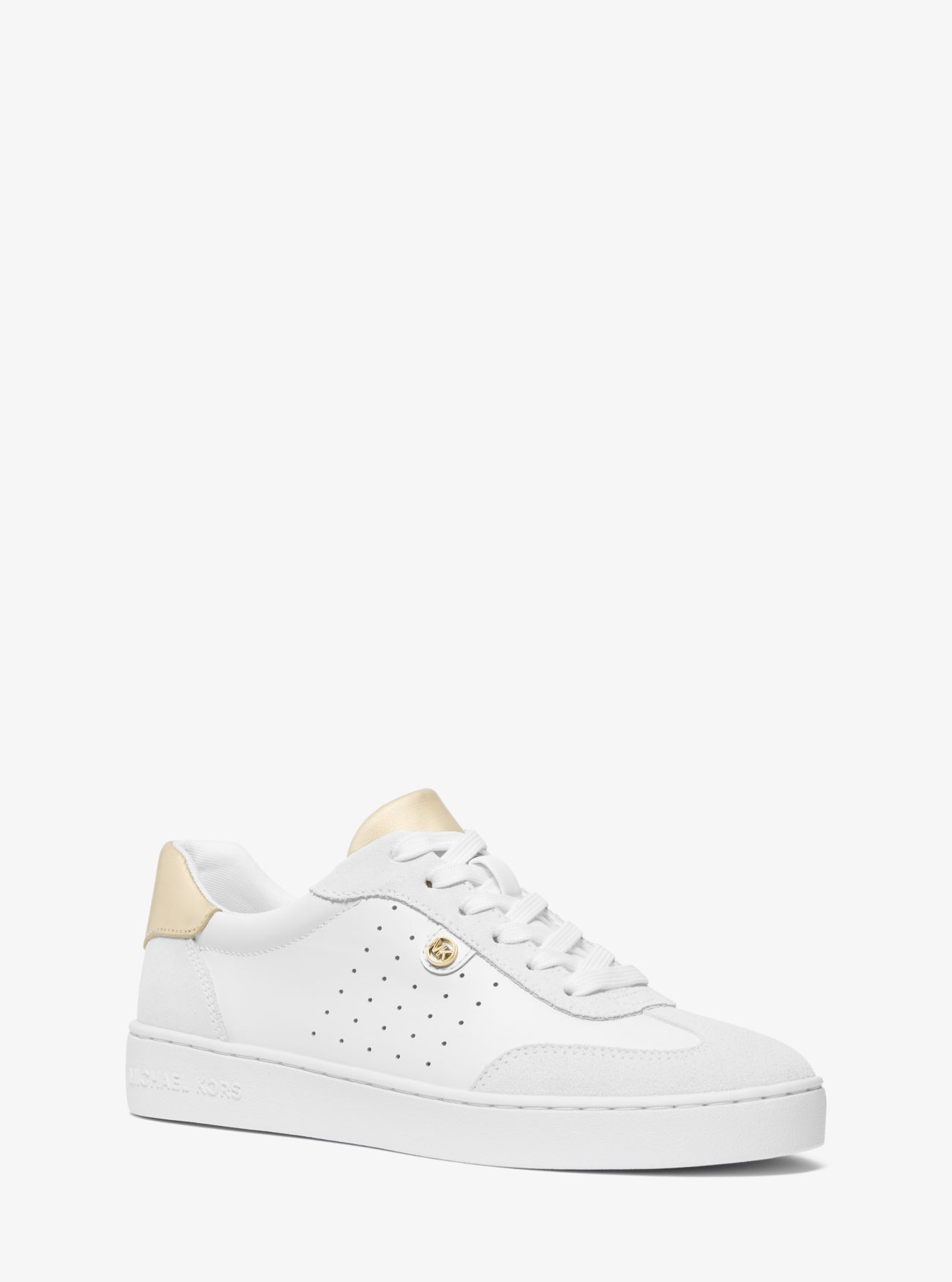 MK Scotty Leather Trainers - Gold - Michael Kors
