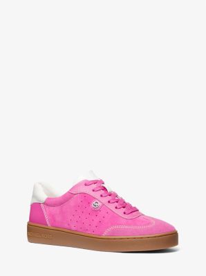 Michael Kors Scotty Suede Sneaker In Pink