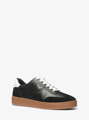 마이클 코어스 Michaelkors Scotty Leather Sneaker,BLACK