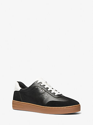마이클 코어스 Michaelkors Scotty Leather Sneaker,BLACK