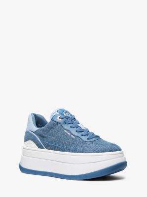 Sneaker Hayes in denim bicolore con plateau image number 0