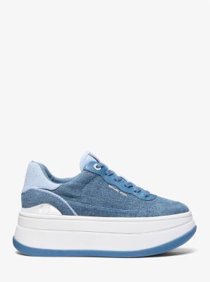 Sneaker Hayes in denim bicolore con plateau image number 1