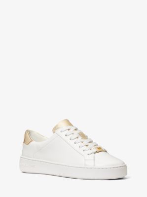 irving leather and logo sneaker