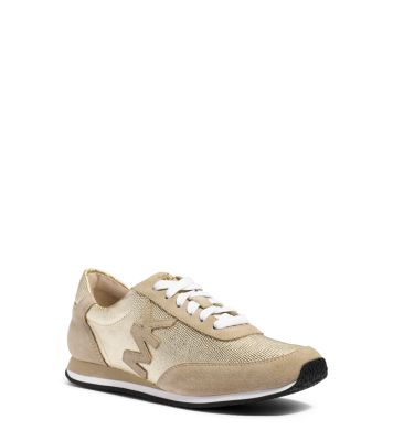 michael kors gold tennis shoes