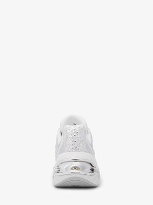 Toni Embellished Linen Blend Trainer