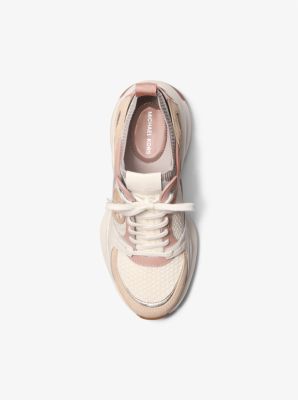 Zuma Color-Block Leather and Mesh Trainer