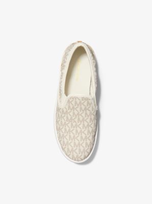 Sneaker slip-on Dottie con plateau e stampa logo in VANIGLIA | Michael Kors