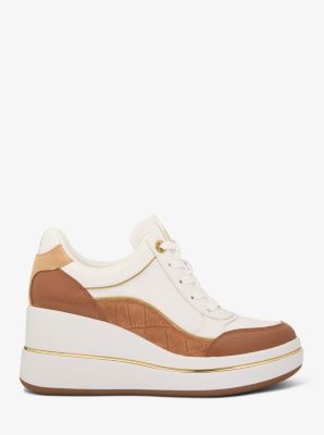 Emmy Leather Wedge Trainer