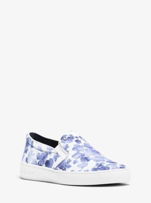 michael kors white sneakers with flowers