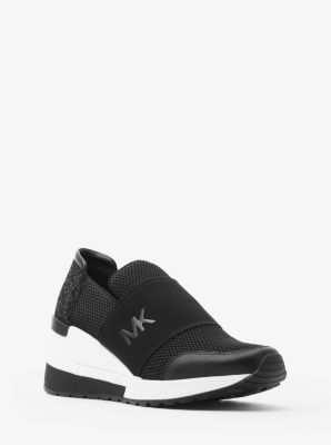 michael kors felix scuba and embossed leather sneaker