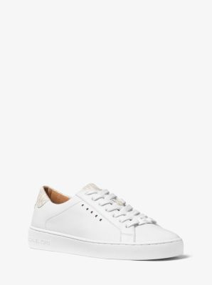 michael kors irving leather and logo sneaker