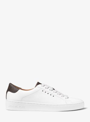 irving leather and logo sneaker