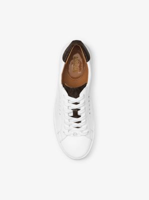 michael kors irving leather and logo sneaker