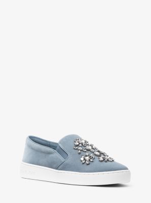 Michael kors suede slip deals on sneakers