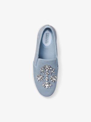 Keaton Embellished Suede Slip-On Sneaker