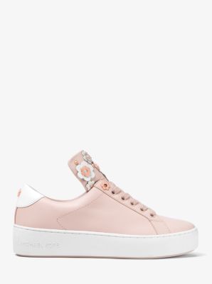 Michael kors allie sale floral appliqué leather sneaker