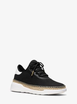 Finch Canvas and Leather Lace Up Sneaker Michael Kors