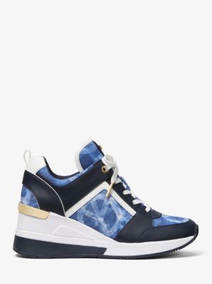 Michael kors georgie canvas and leather clearance sneaker