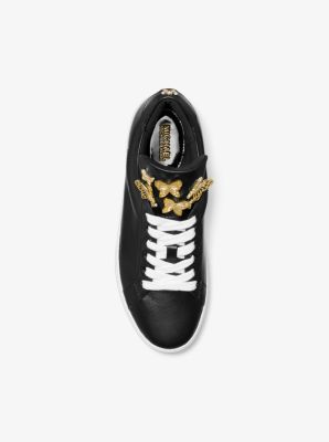 michael michael kors mindy butterfly appliqué leather sneaker