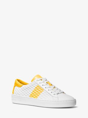 Wiskundig Plagen Aanhankelijk Colby Striped Logo Embossed Leather Sneaker | Michael Kors