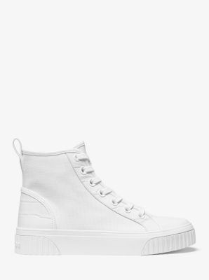 Gertie Canvas High-Top Sneaker in OPTIC WHITE | Michael Kors