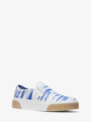 michael kors blue slip on sneakers