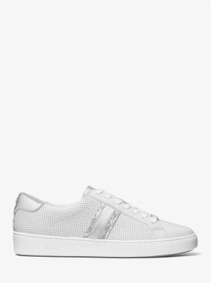 Irving leather and on sale logo stripe sneaker