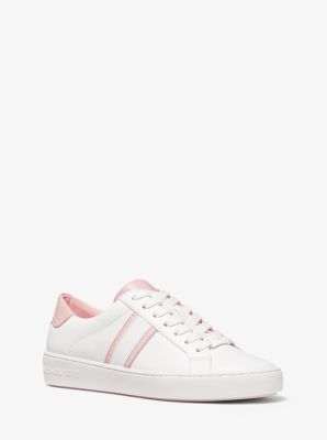 irving python embossed stripe leather sneaker