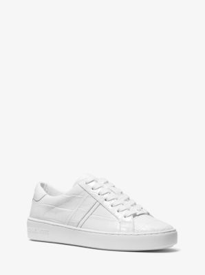 michael michael kors irving leather and logo sneaker