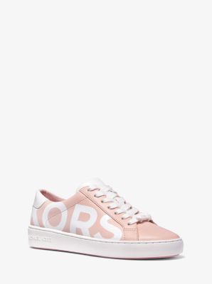 michael kors irving leather and logo sneaker