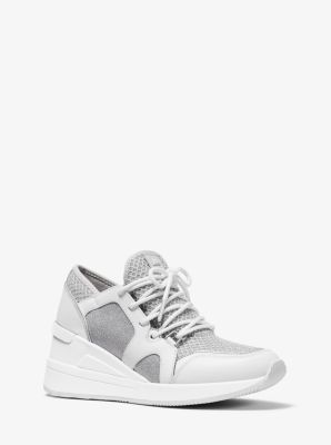 michael kors silver trainers