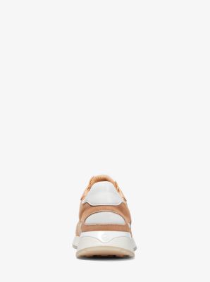monroe canvas and leather trainer