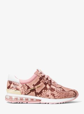 Allie Extreme Snake Embossed Leather Trainer