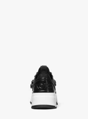 Chaplin Jewel Embellished Mesh and Leather Trainer | Michael