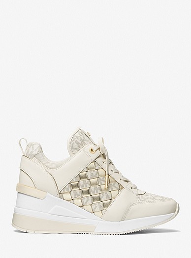 Georgie Leather And Logo Trainer | Michael Kors