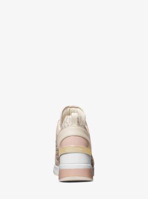 Espadrille Georgie en cuir et &agrave; logo in ROSE P&Acirc;LE MULTI | Michael Kors