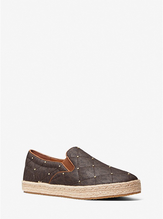Libby Studded Quilted Logo Slip-On Sneaker
