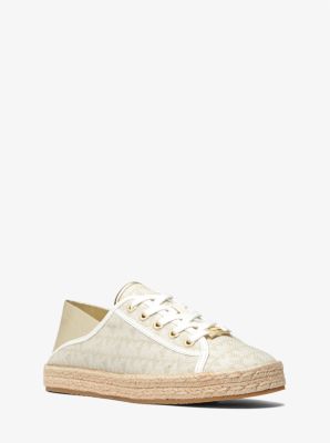 Libby Logo Jacquard Collapsible-Heel Sneaker 