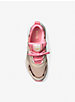 Olympia Two-Tone Python Embossed Leather and Canvas Trainer image number 2