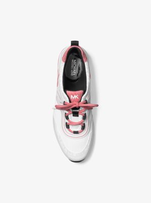 Pippin Two-Tone Logo and Leather Trainer
