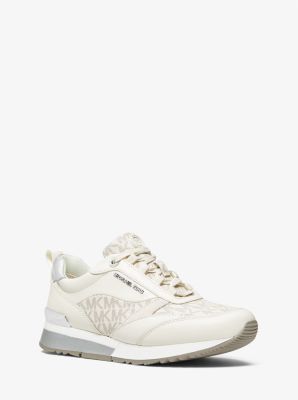 Michael kors allie leather deals and canvas sneaker