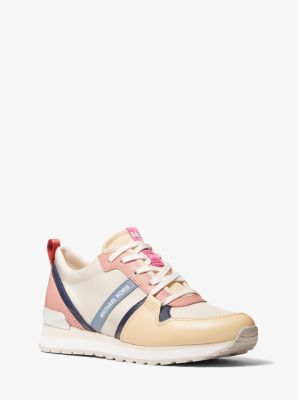 Dash Color-Block Canvas and Leather Trainer | Michael Kors