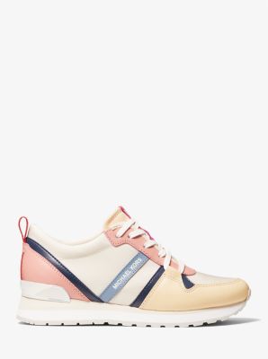 Dash Color-Block Canvas and Leather Trainer