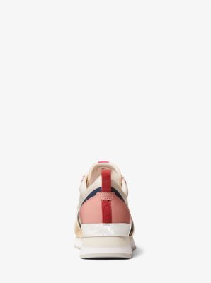 Dash Color-Block Canvas and Leather Trainer