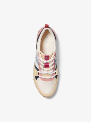 Dash Color-Block Canvas and Leather Trainer